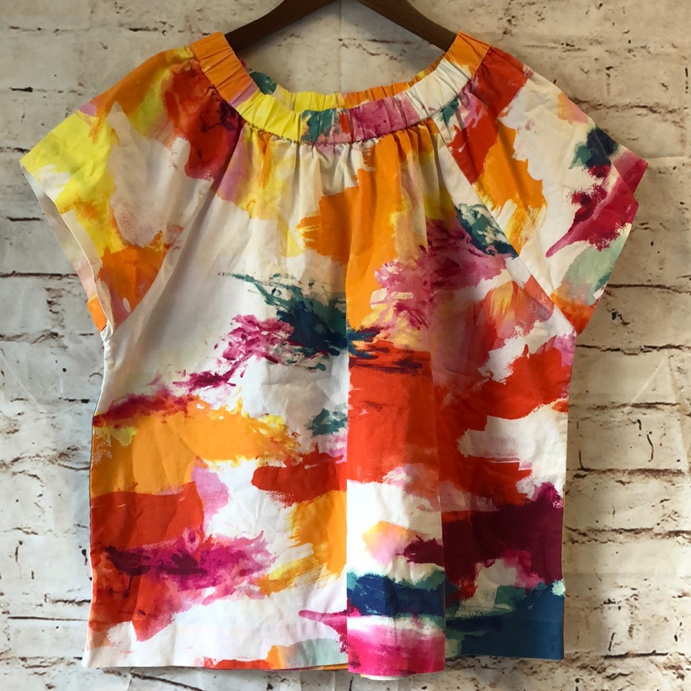 Kate Spade Saturday Abstract Off Shoulders Top